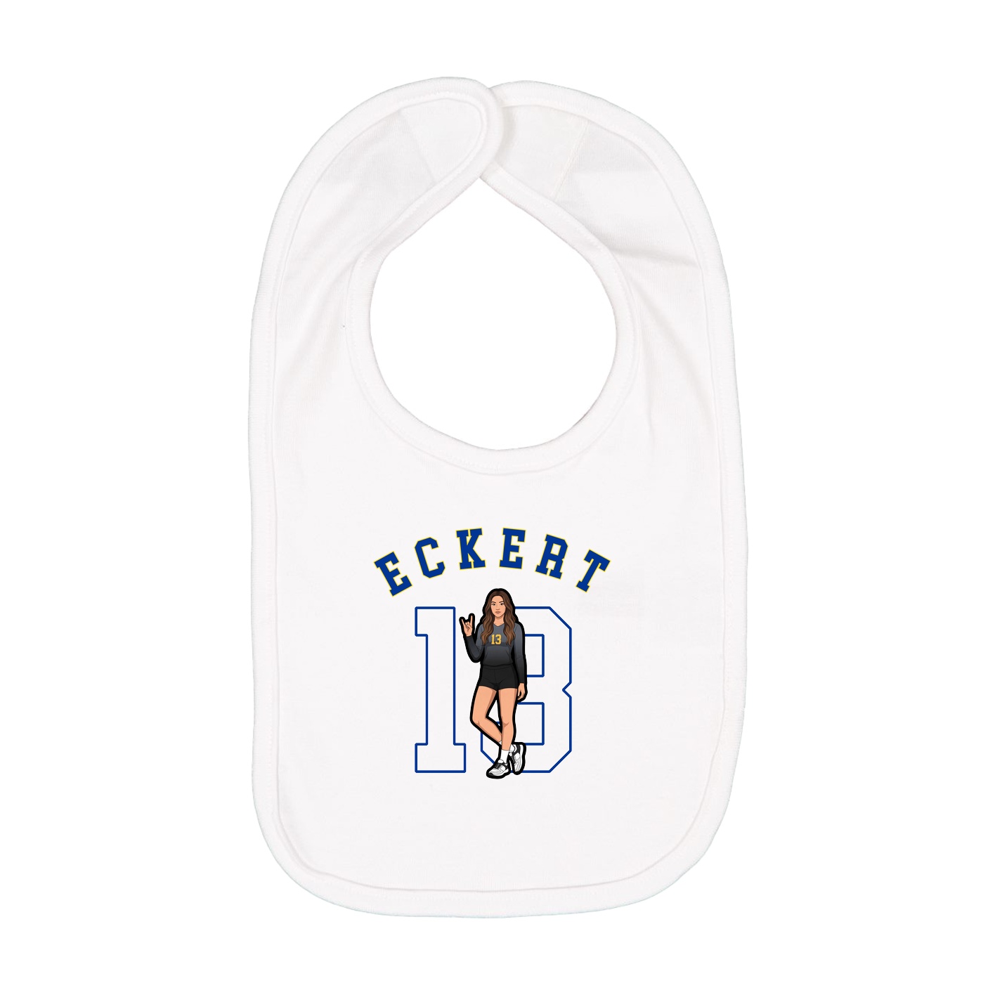 Infant Bib — Shirsey Arch in White