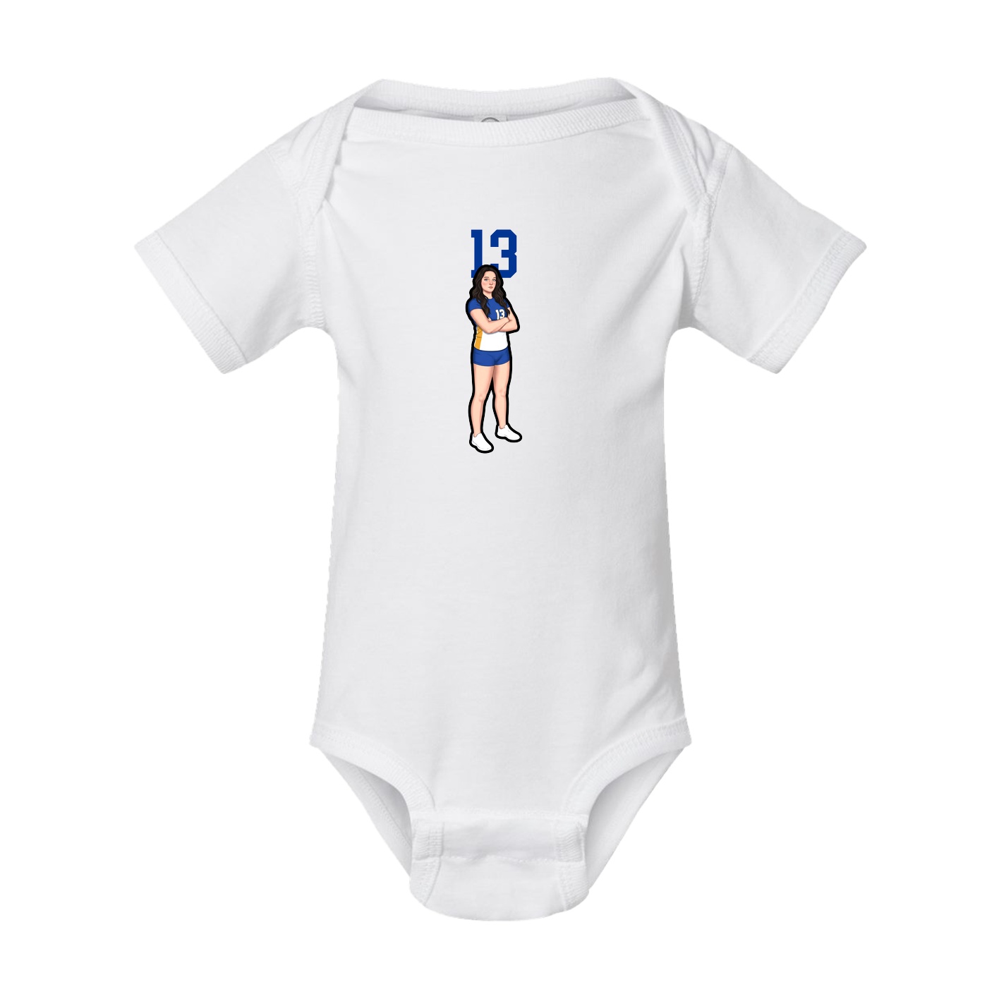 Baby Onesie — Number Top in White