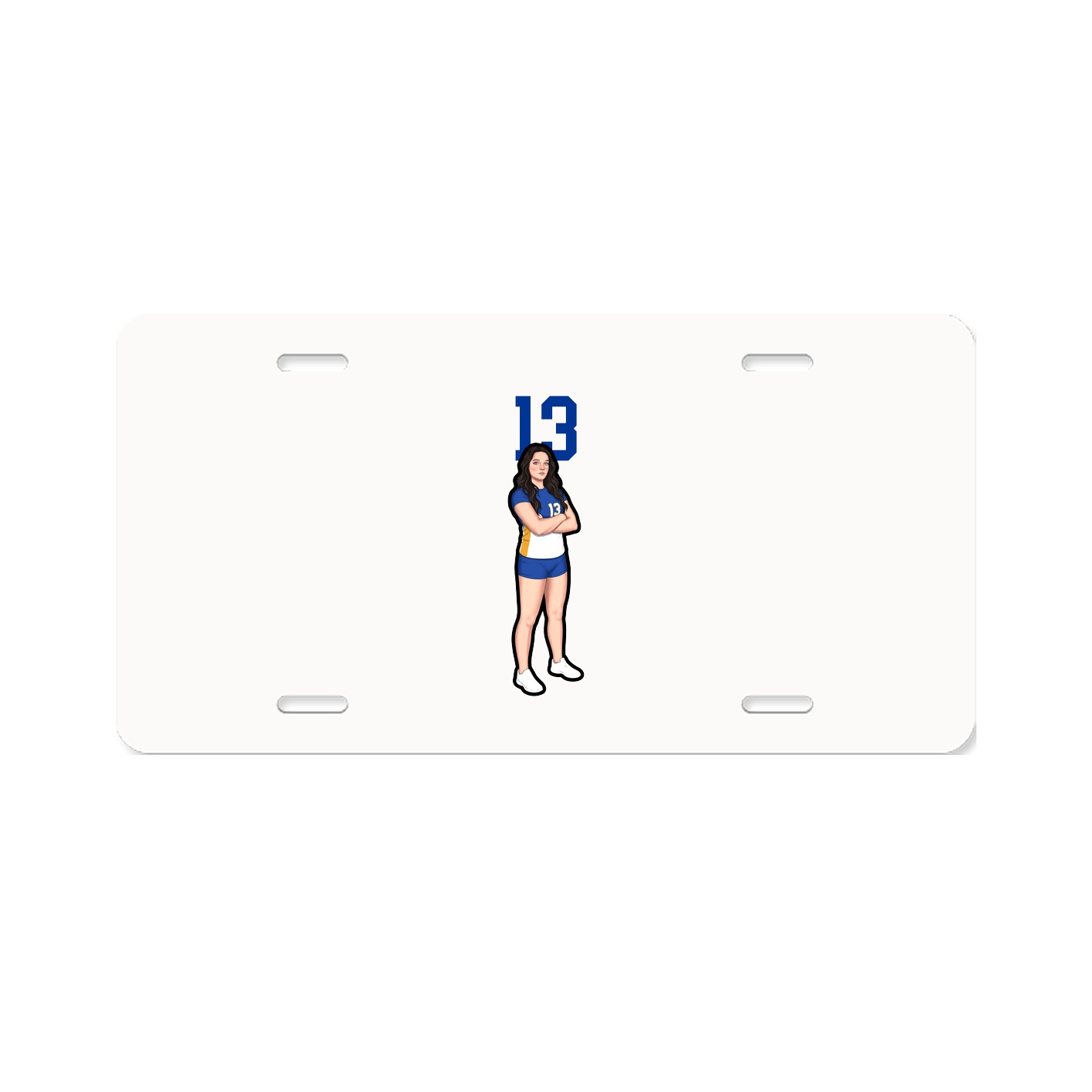 License Plate — Number Top in Classic
