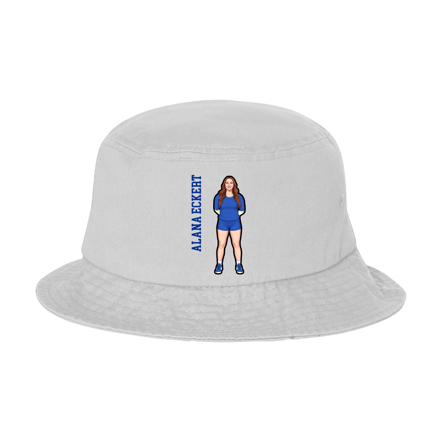 Bucket Cap — Name Vertical in White