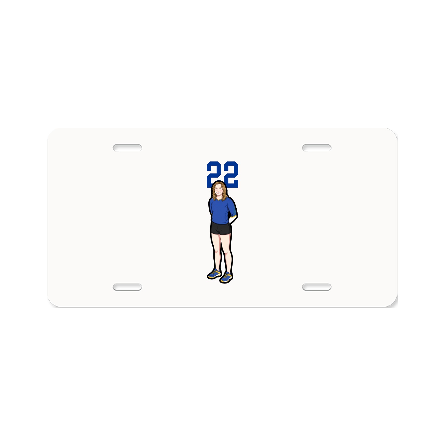 License Plate — Number Top in Classic