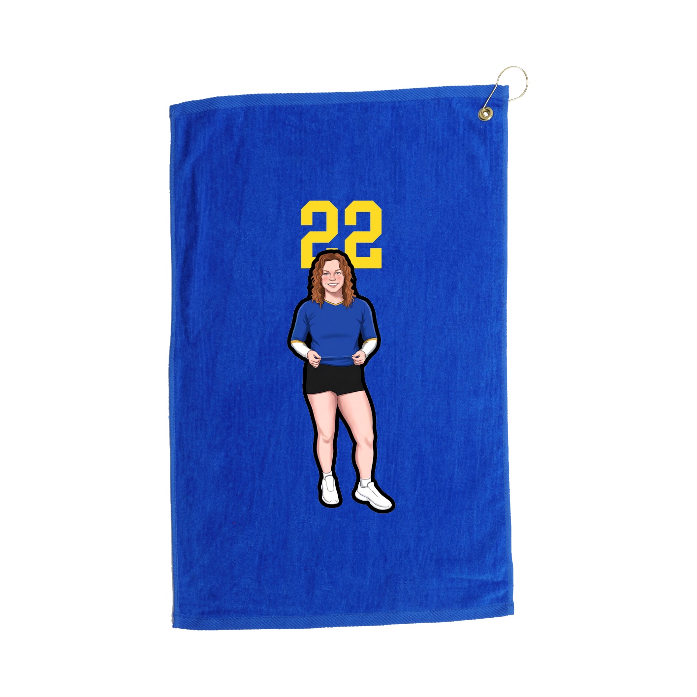 Golf Towel — Number Top in Royal