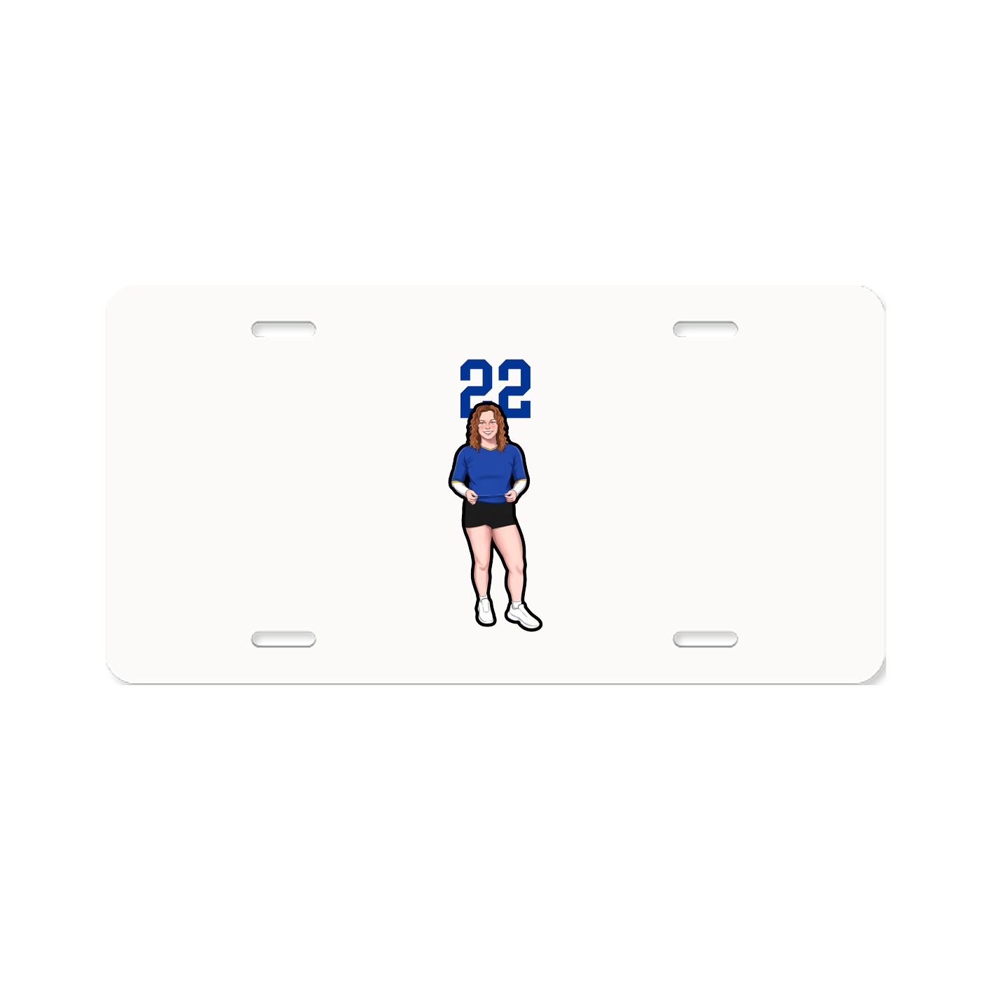 License Plate — Number Top in Classic