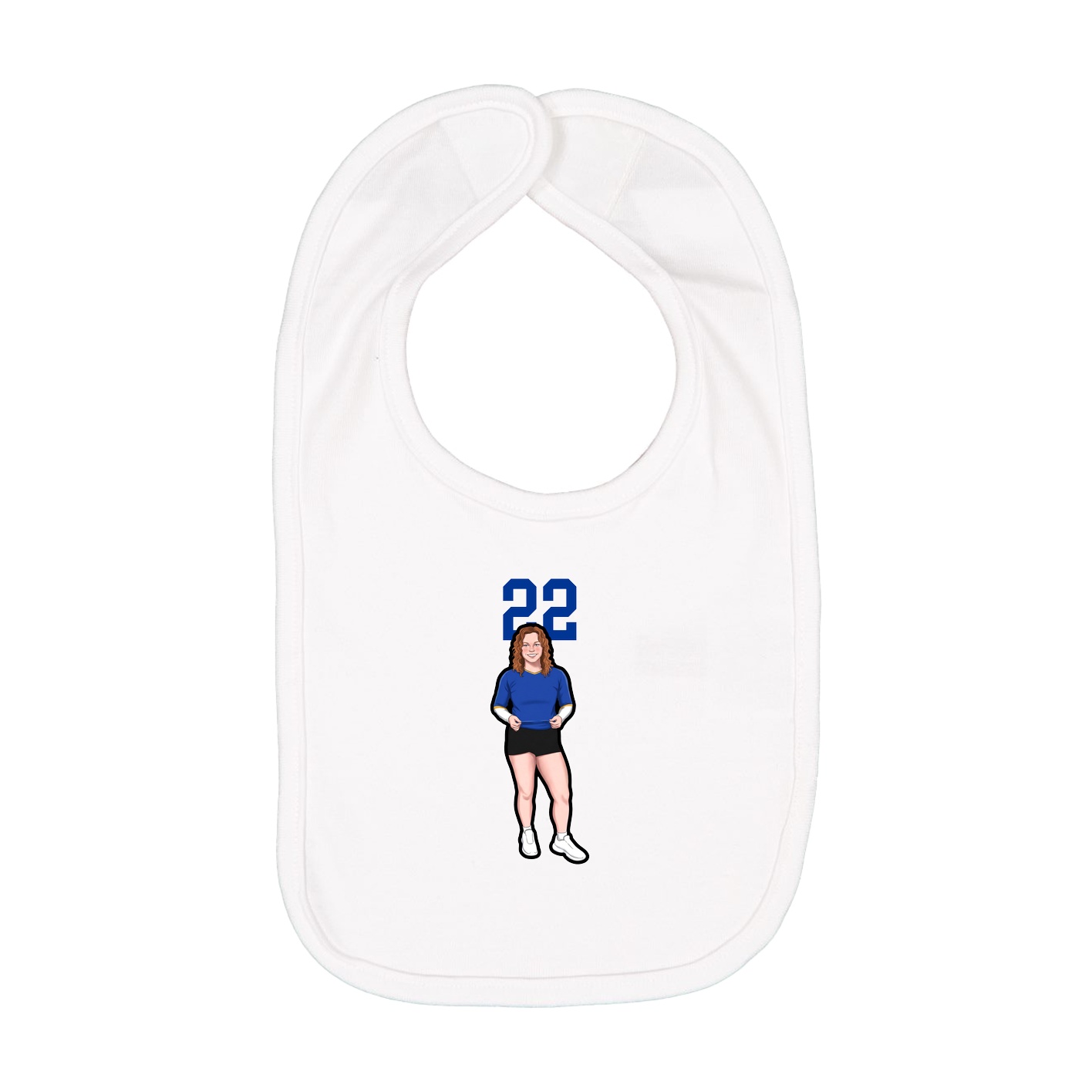 Infant Bib — Number Top in White