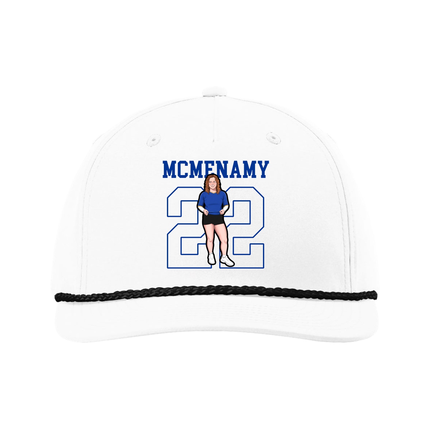 Five-Panel Classic Rope Cap — Shirsey in White