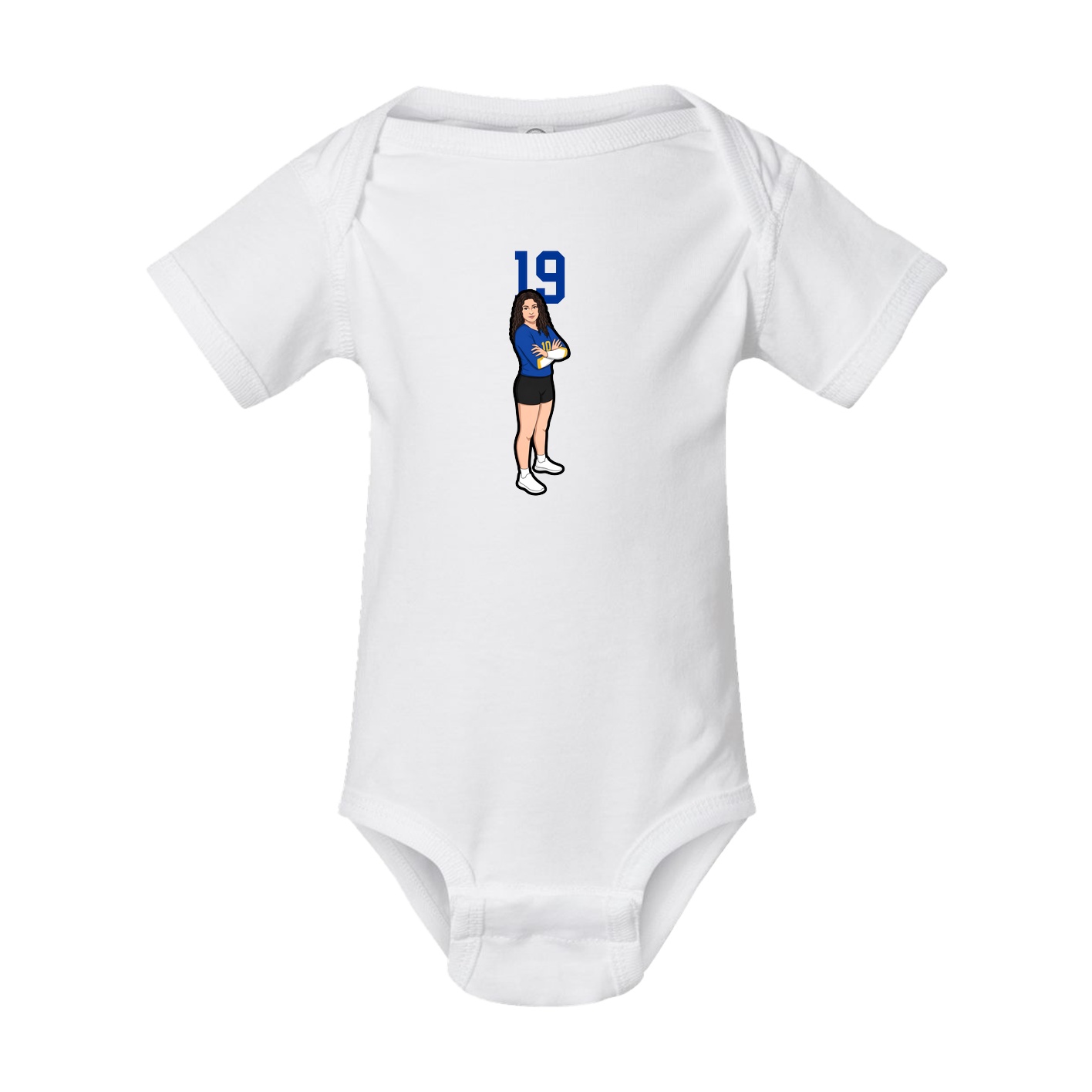Baby Onesie — Number Top in White