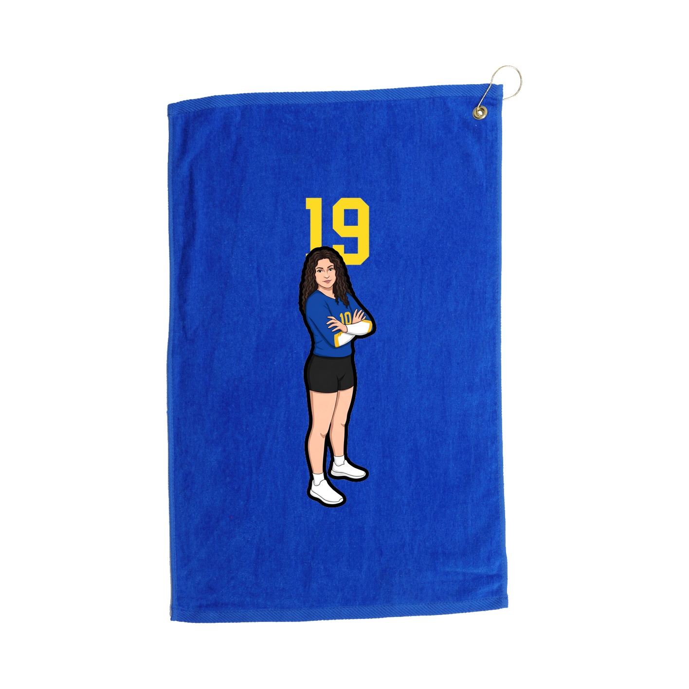 Golf Towel — Number Top in Royal