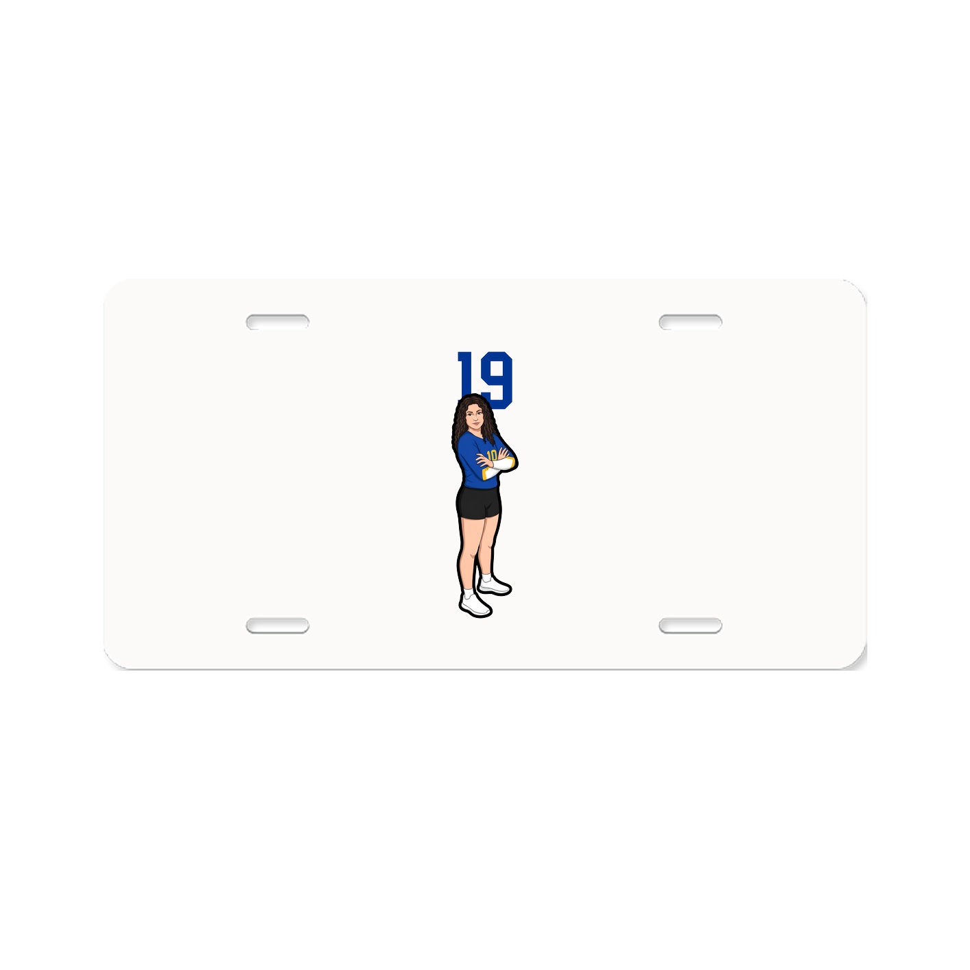 License Plate — Number Top in Classic