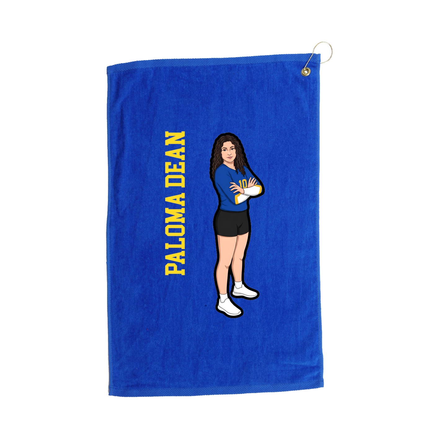 Golf Towel — Name Vertical in Royal
