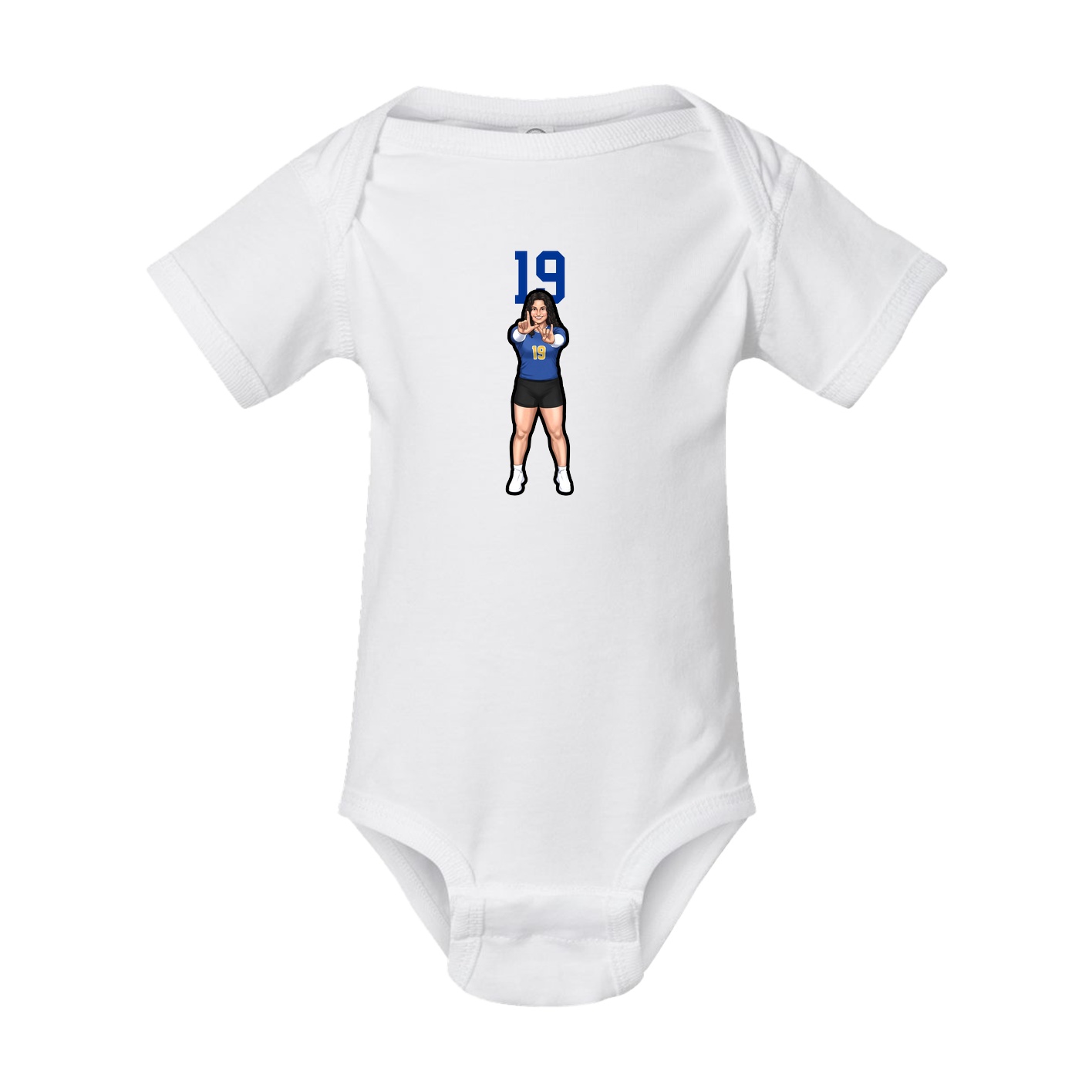 Baby Onesie — Number Top in White