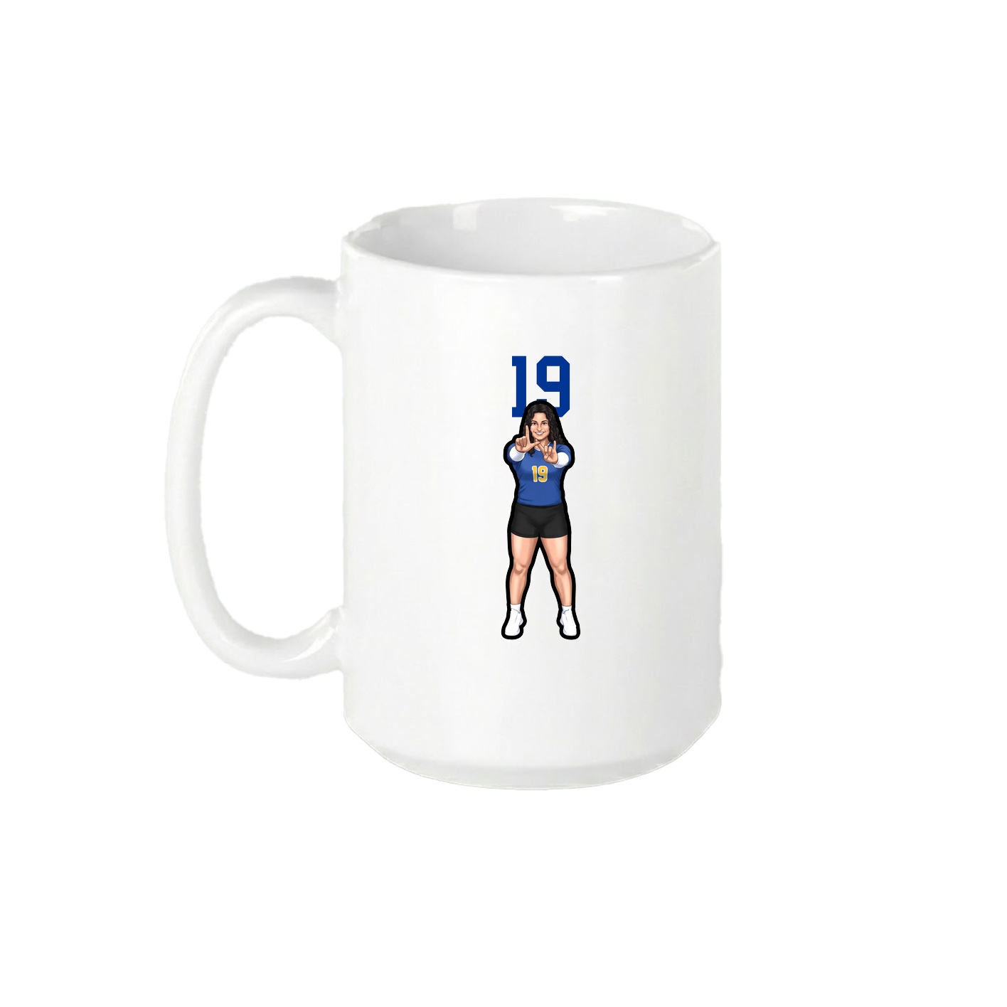 15oz Coffee Mug — Number Top in White