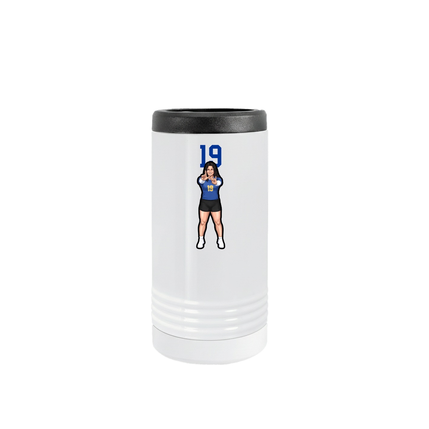 Slim Beverage Holder — Number Top in White
