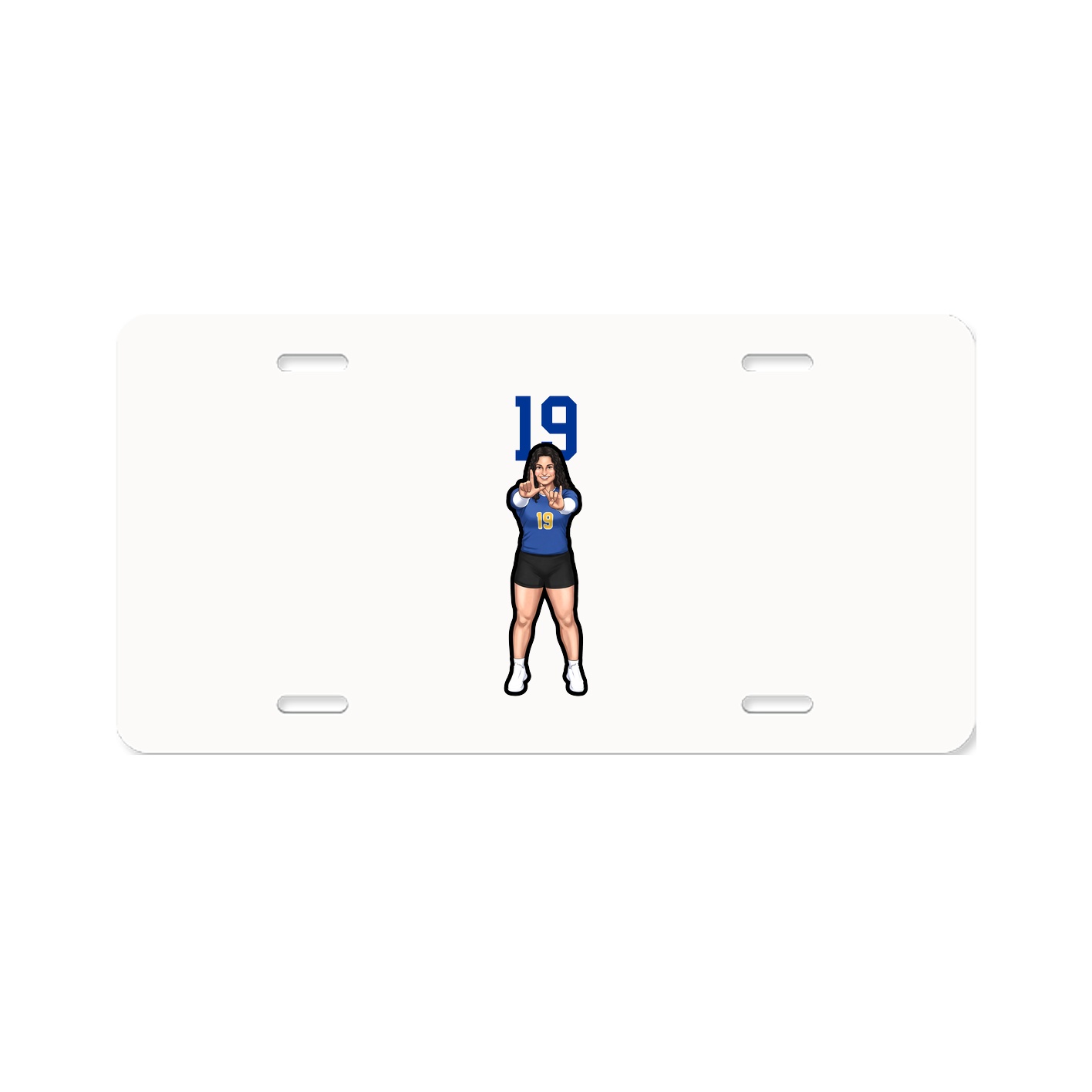 License Plate — Number Top in Classic