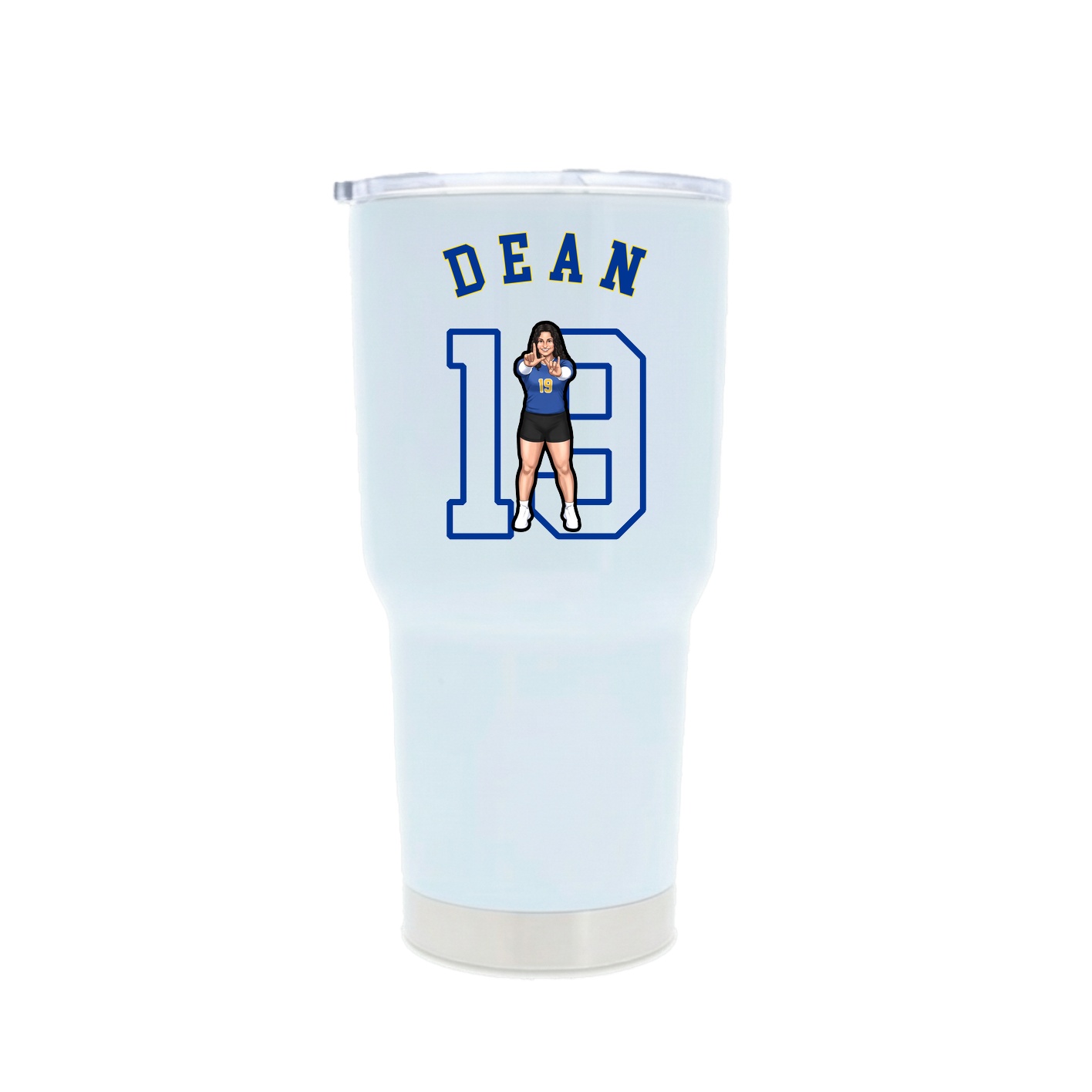 30oz Stainless Steel Tumbler — Shirsey Arch in White