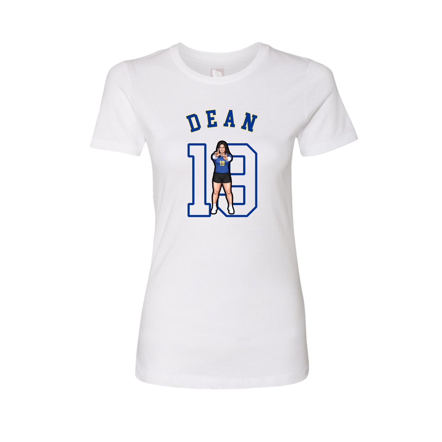 Fitted Women's Tee — Shirsey Arch in White