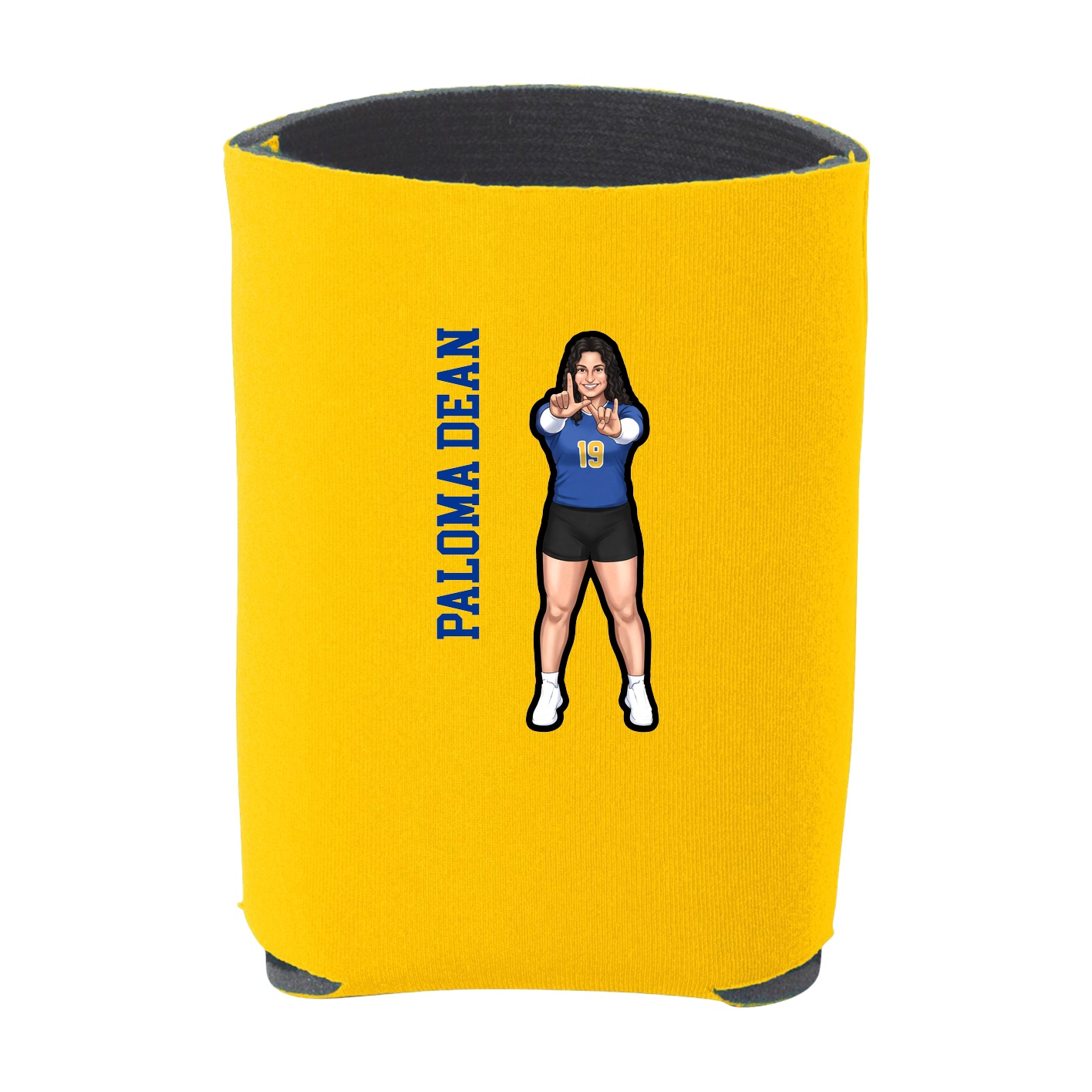 Can Holder — Name Vertical in Yellow