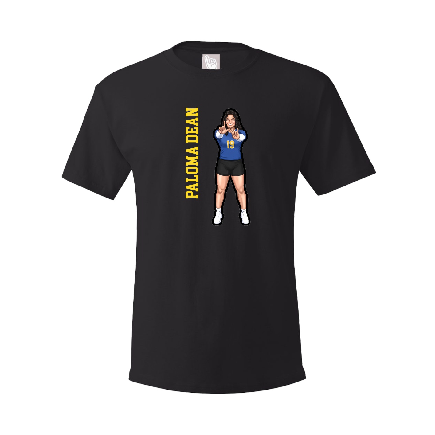 Tee — Name Vertical in Black