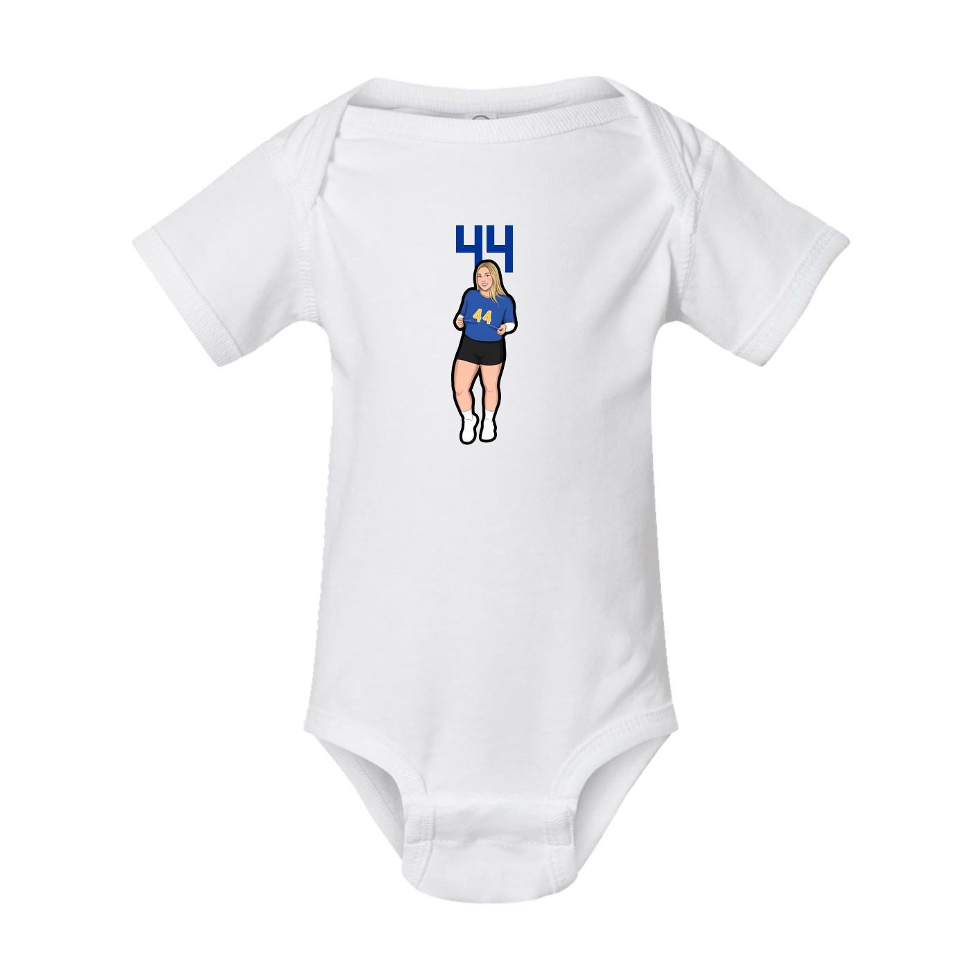 Baby Onesie — Number Top in White
