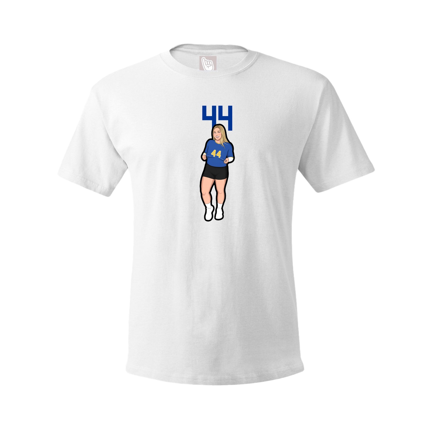 Youth Tee — Number Top in White