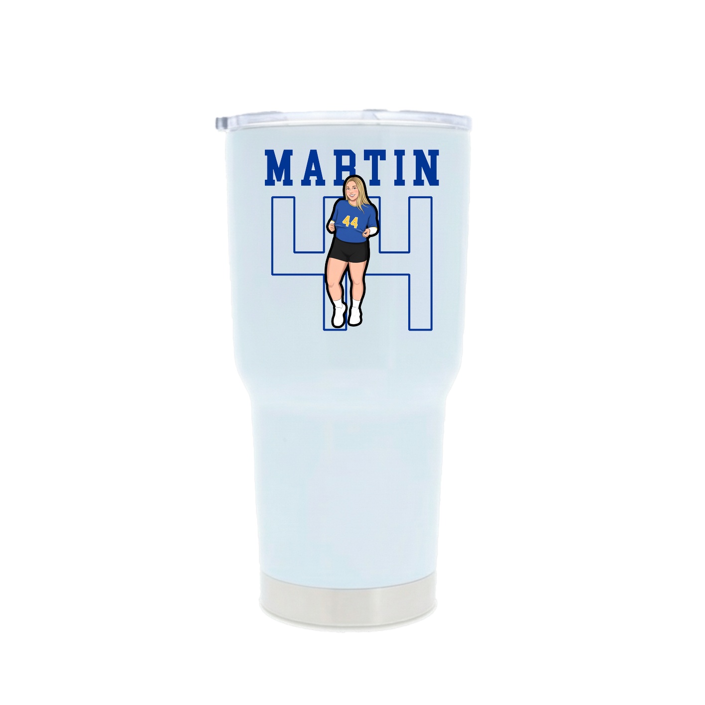 30oz Stainless Steel Tumbler — Shirsey in White