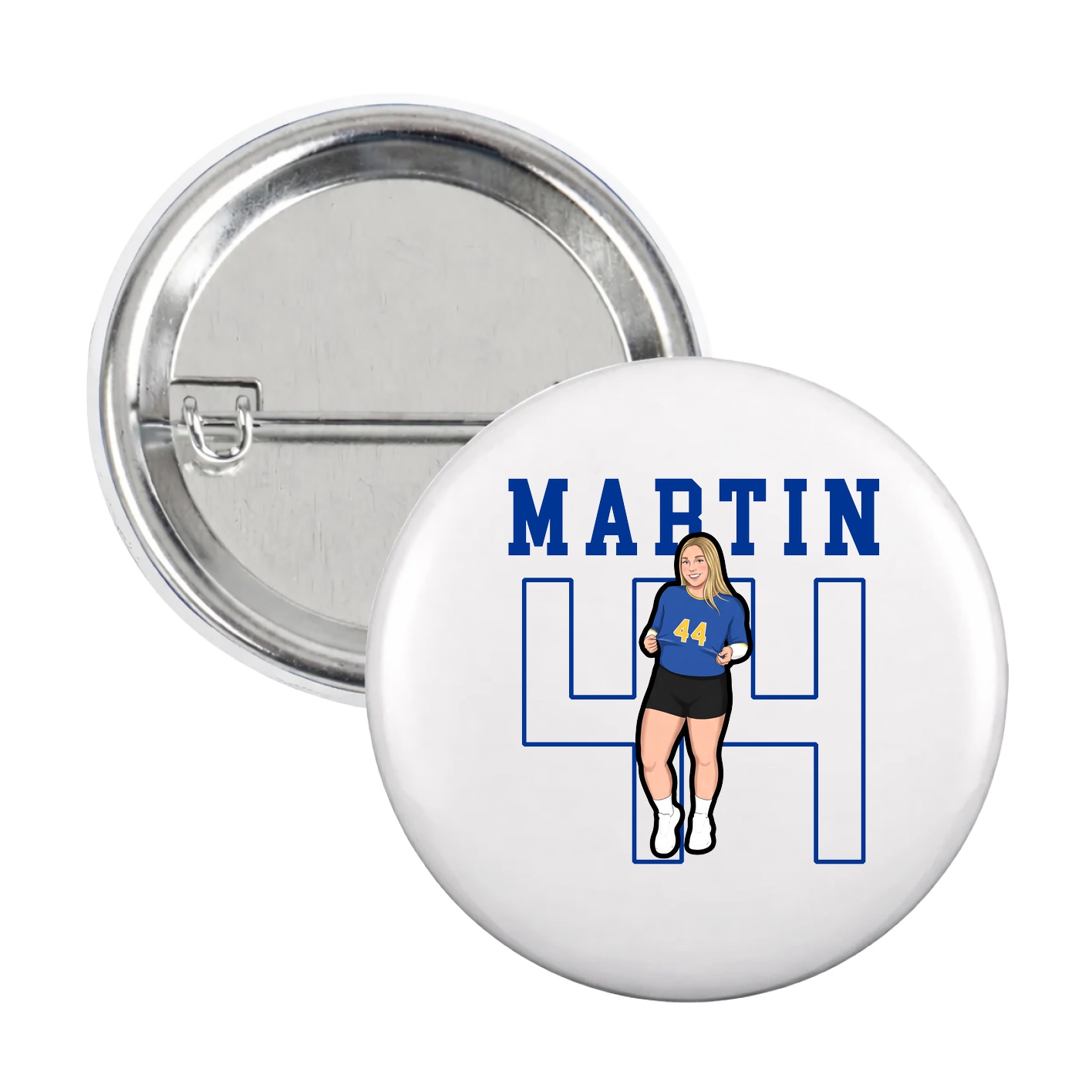 Game Day Button — Shirsey in White