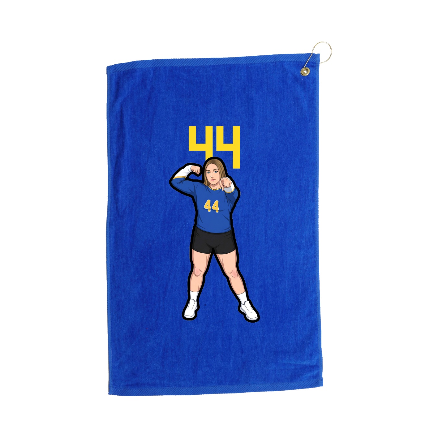 Golf Towel — Number Top in Royal