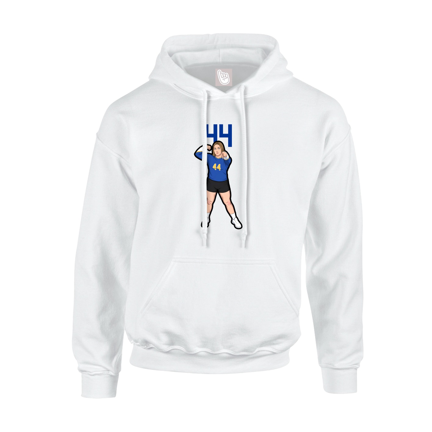 Hoodie — Number Top in White