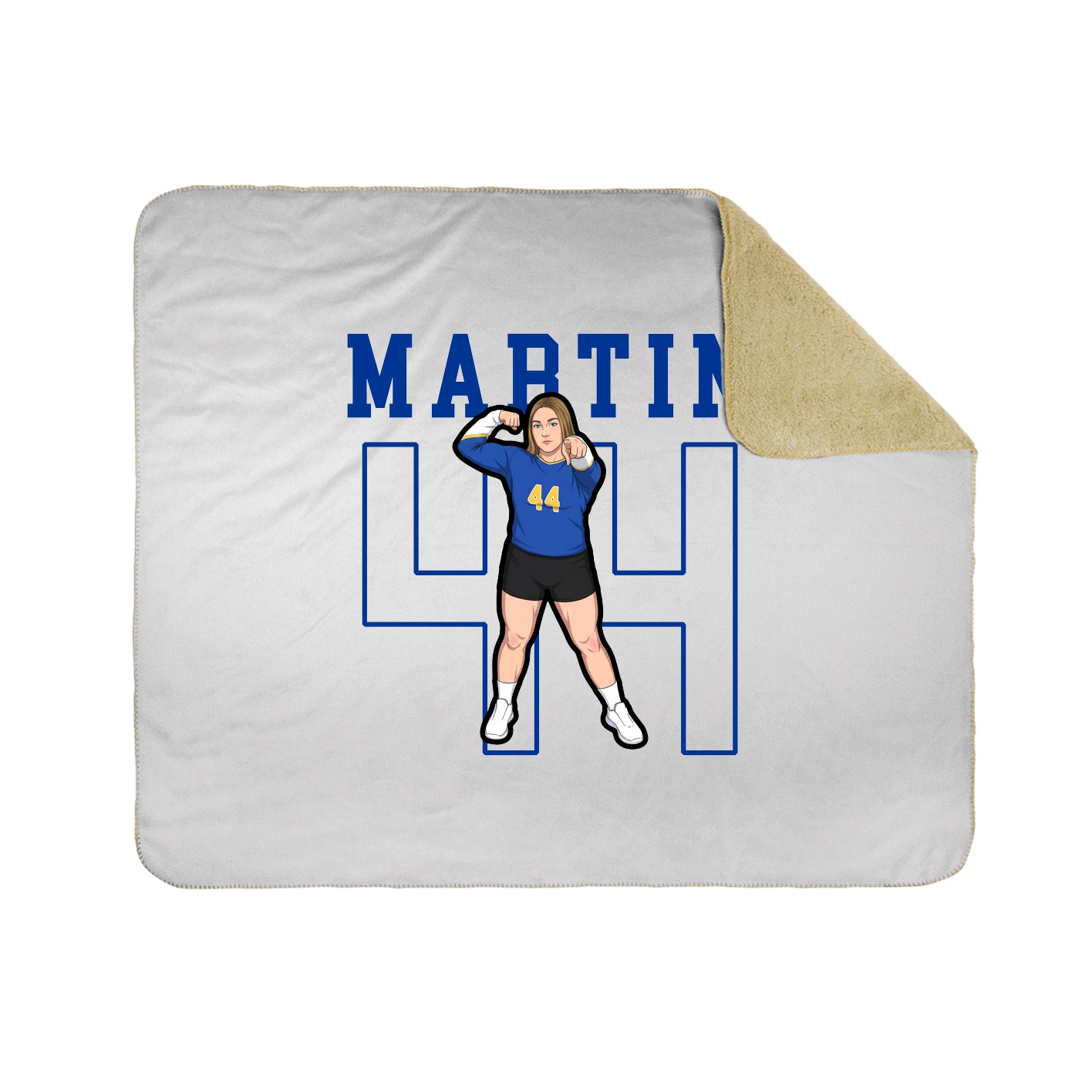 50x60 Sherpa Lined Throw Blanket