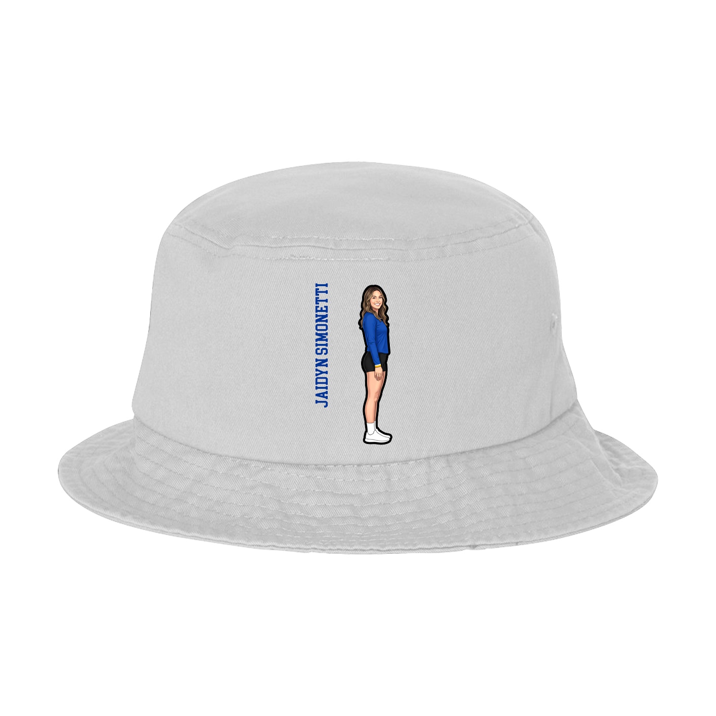 Bucket Cap — Name Vertical in White