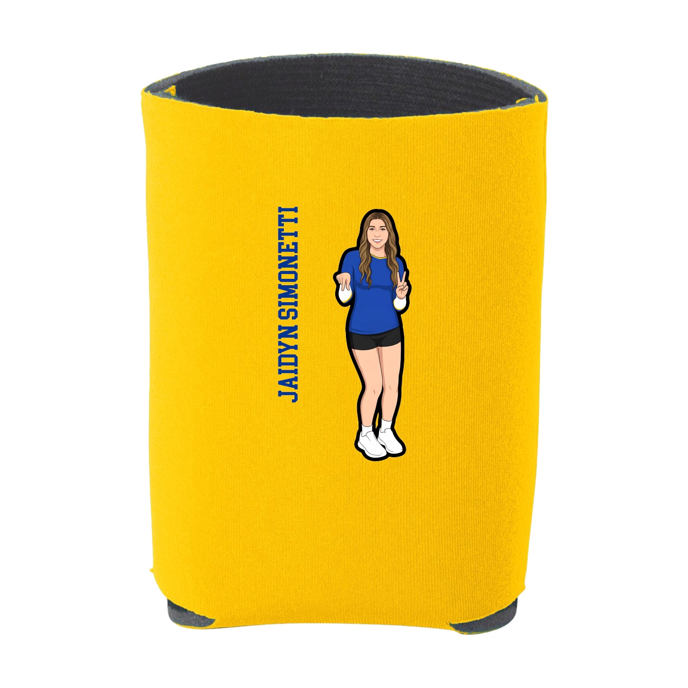 Can Holder — Name Vertical in Yellow