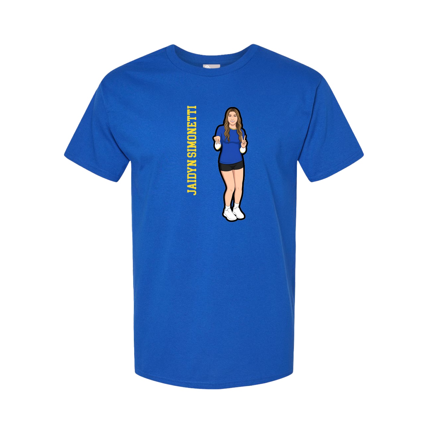 Tee — Name Vertical in Royal