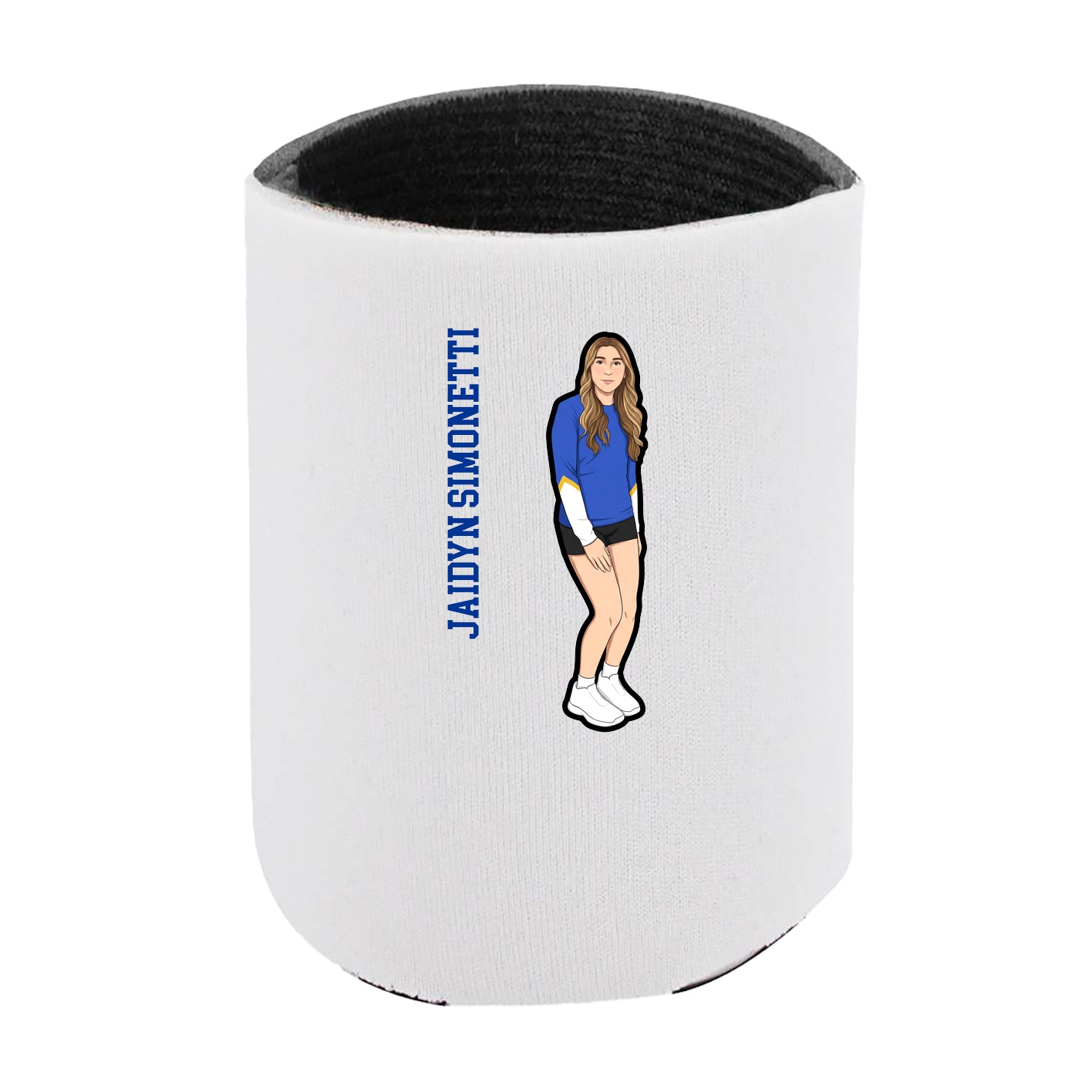 Can Holder — Name Vertical in White