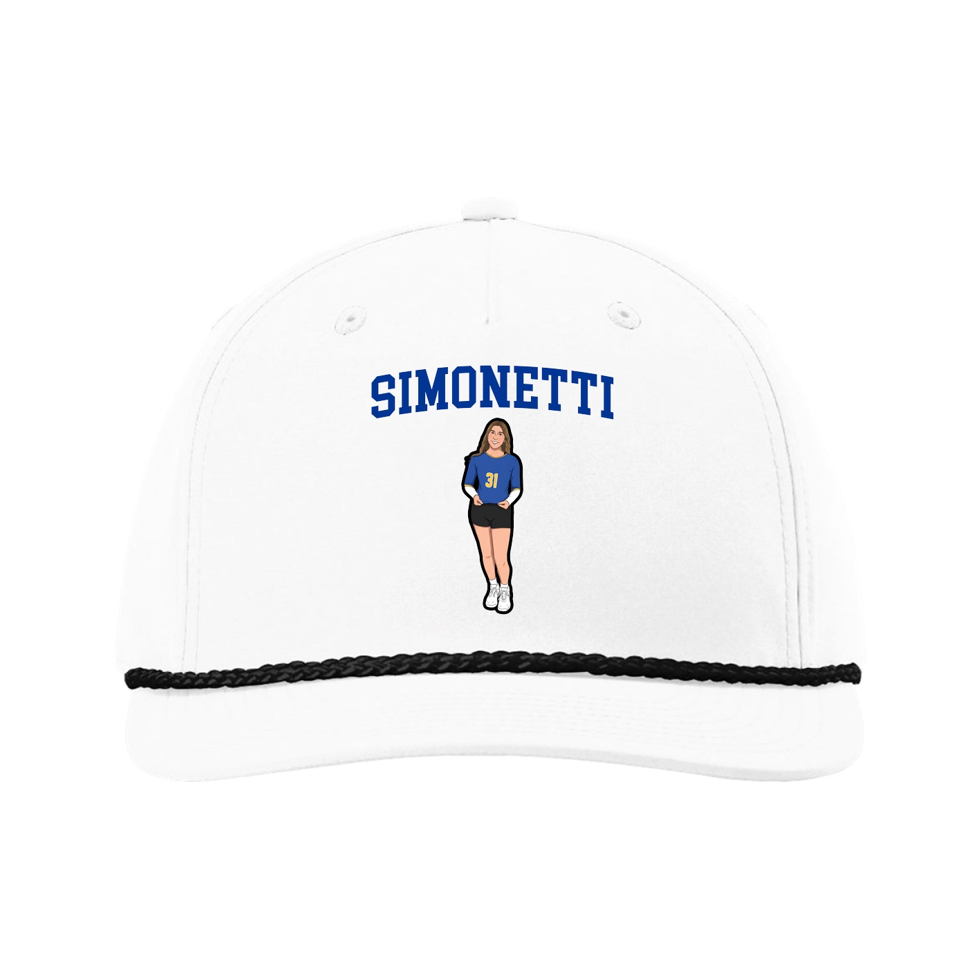 Five-Panel Classic Rope Cap — Shirsey in White