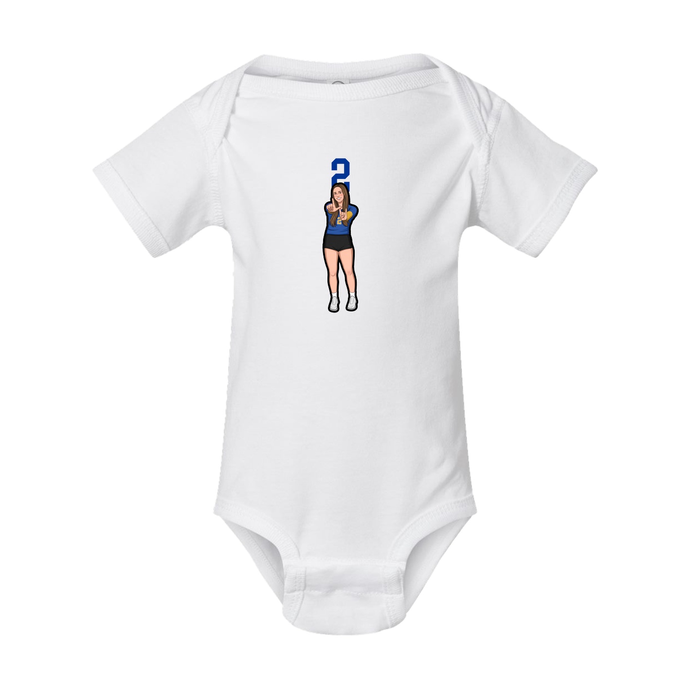 Baby Onesie — Number Top in White