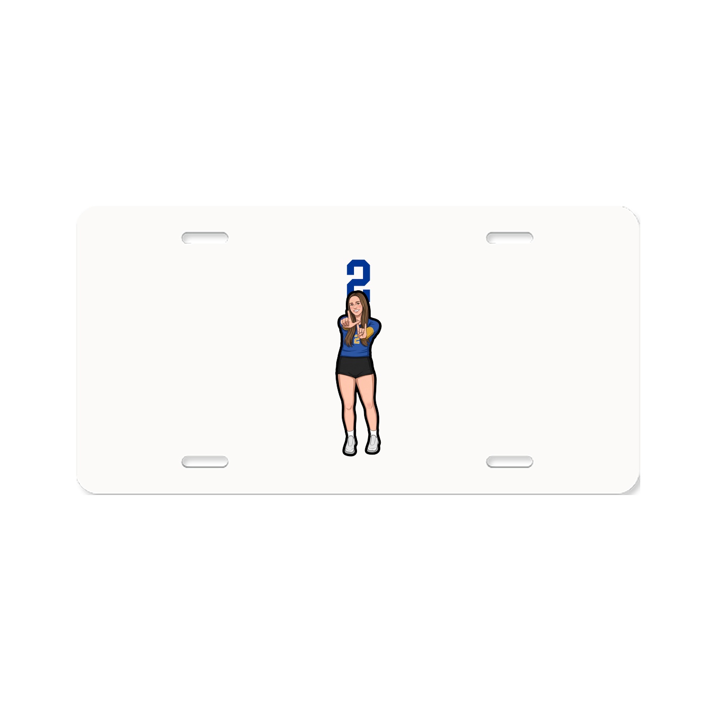 License Plate — Number Top in Classic