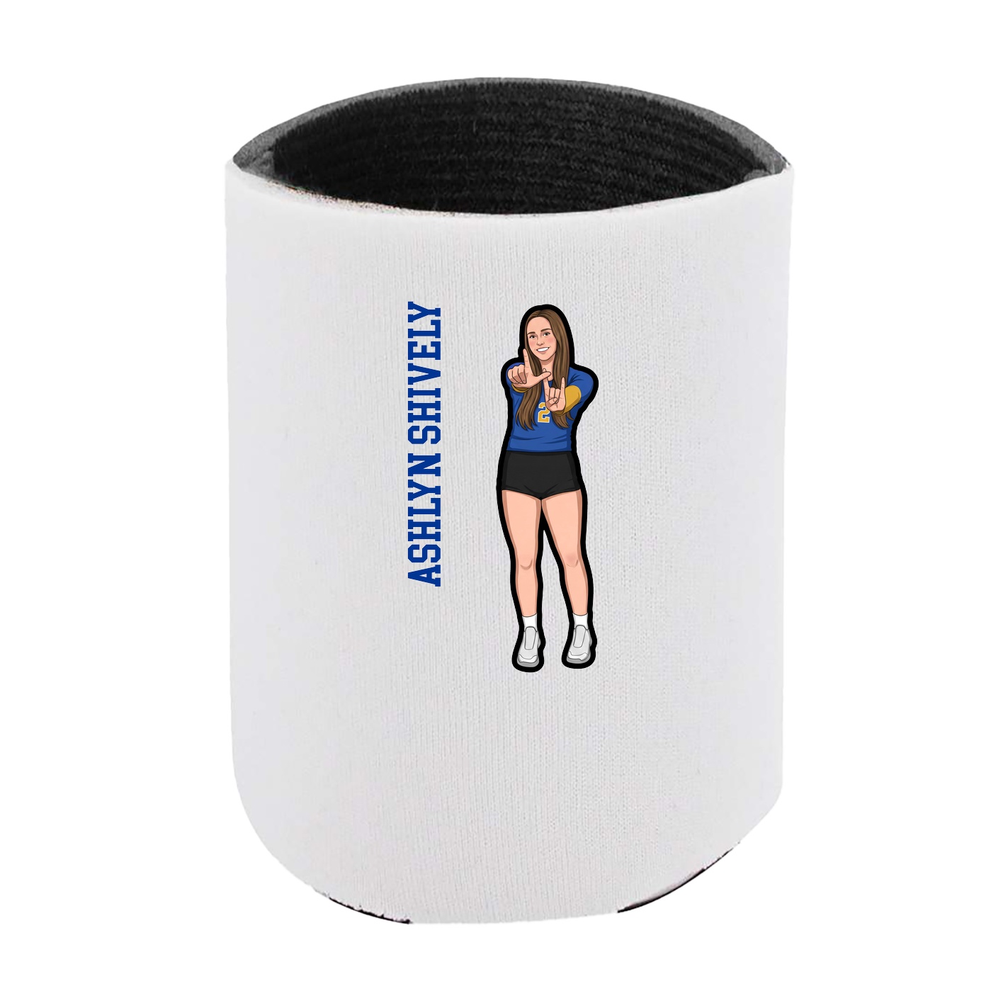 Can Holder — Name Vertical in White