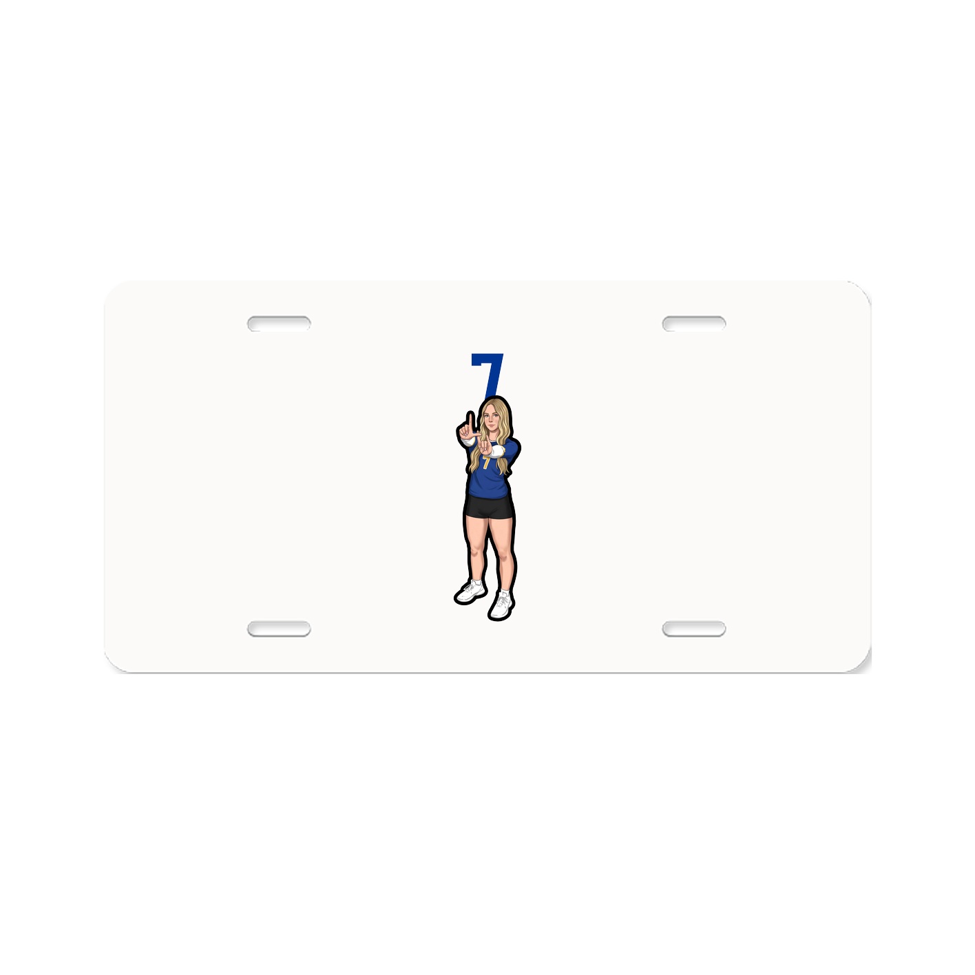 License Plate — Number Top in Classic
