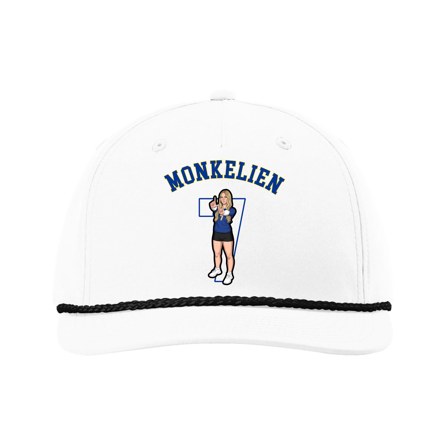 Five-Panel Classic Rope Cap — Shirsey Arch in White
