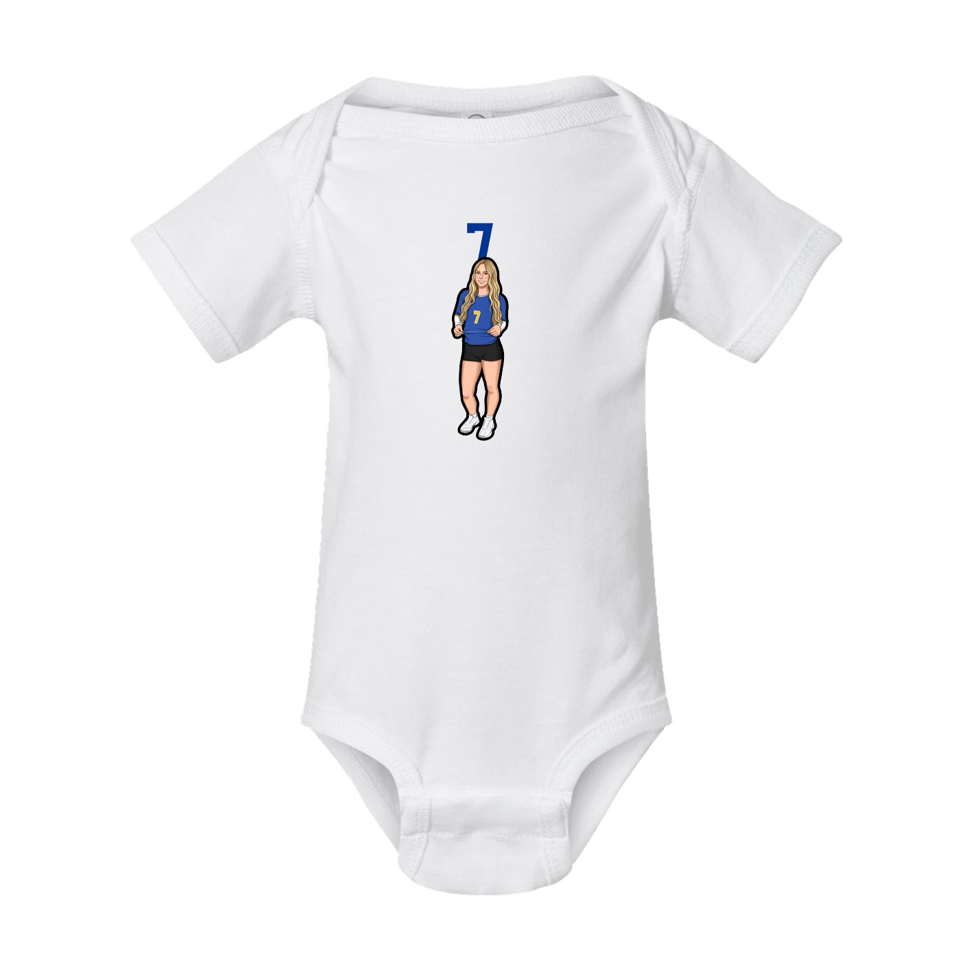 Baby Onesie — Number Top in White