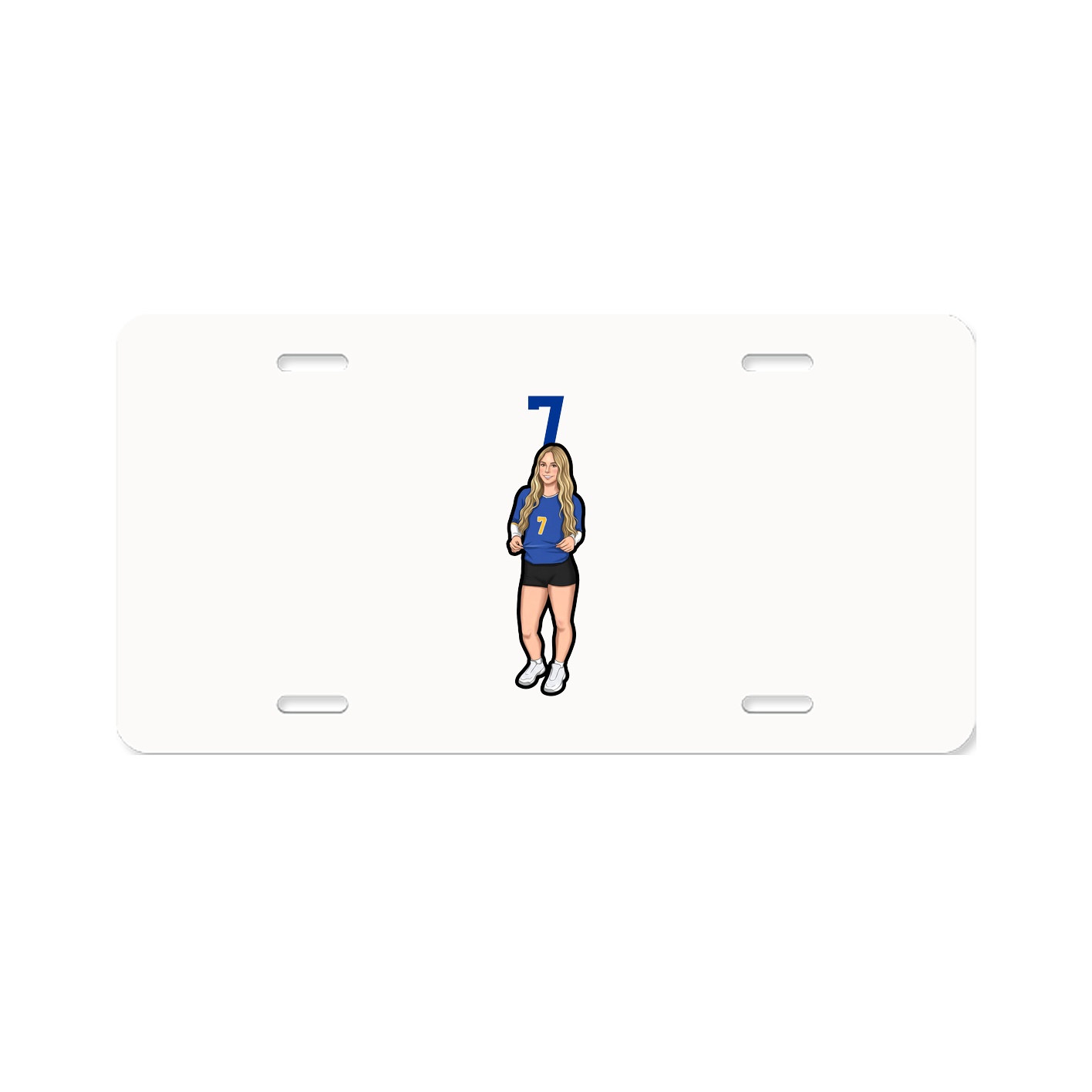 License Plate — Number Top in Classic