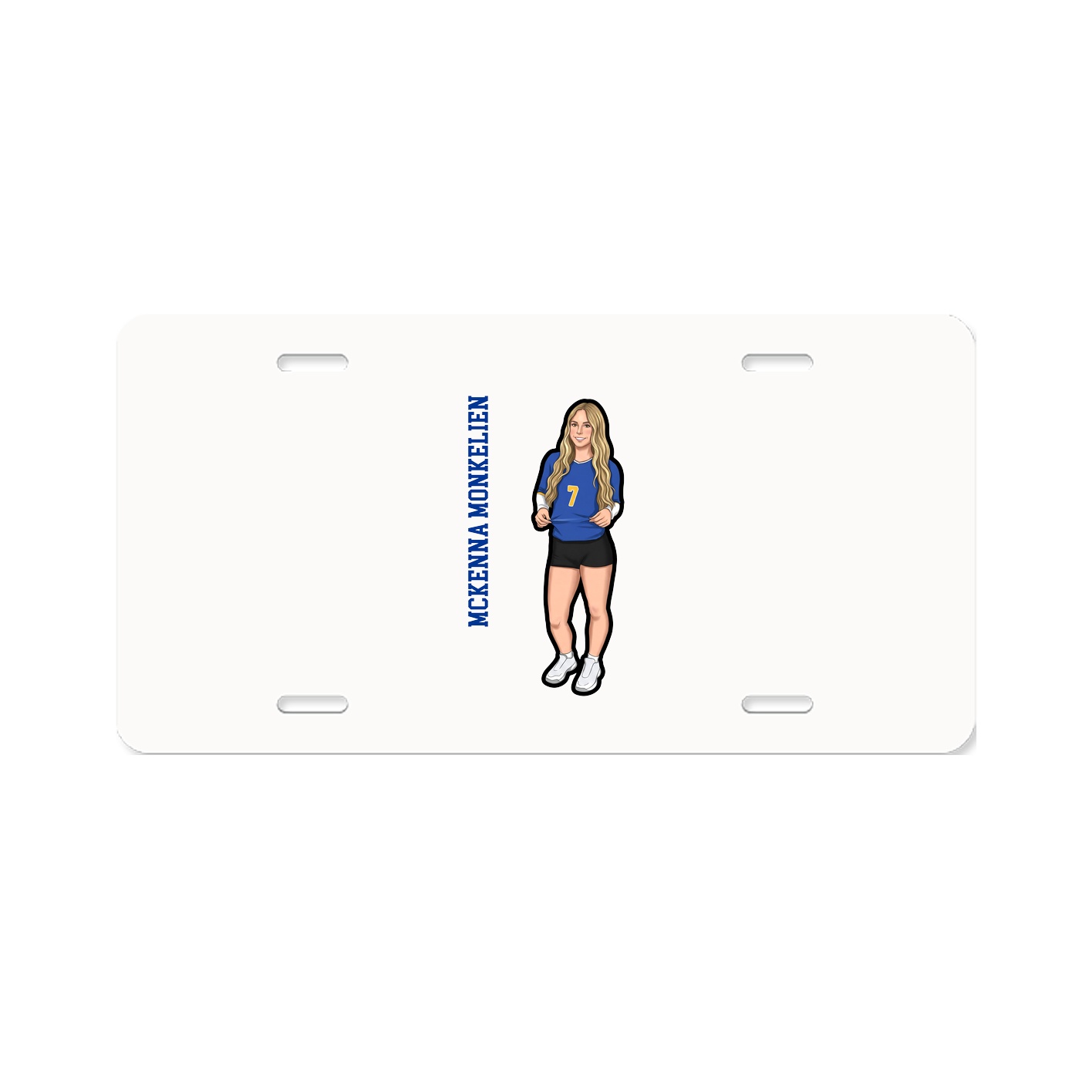 License Plate — Name Vertical in Classic
