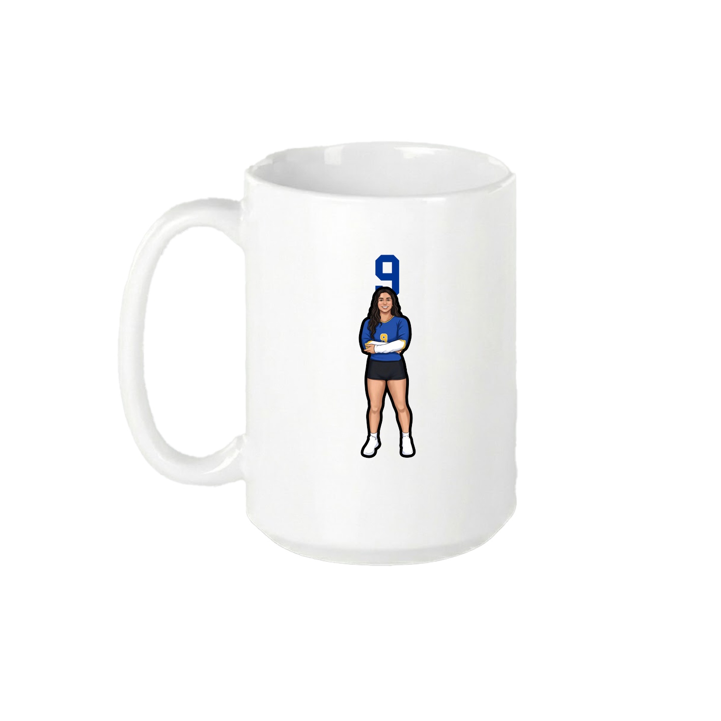 15oz Coffee Mug — Number Top in White