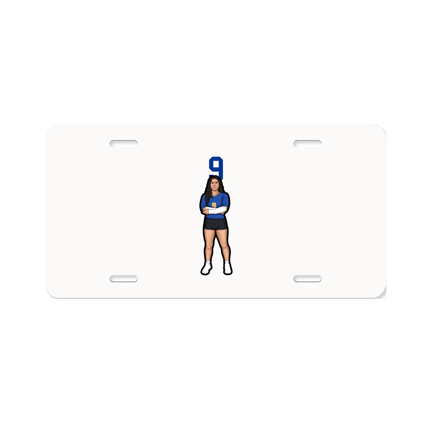 License Plate — Number Top in Classic