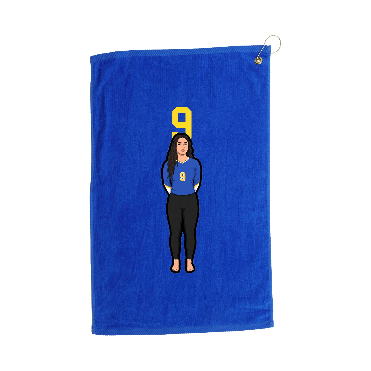 Golf Towel — Number Top in Royal