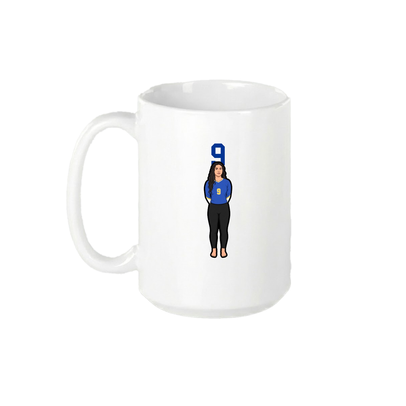15oz Coffee Mug — Number Top in White