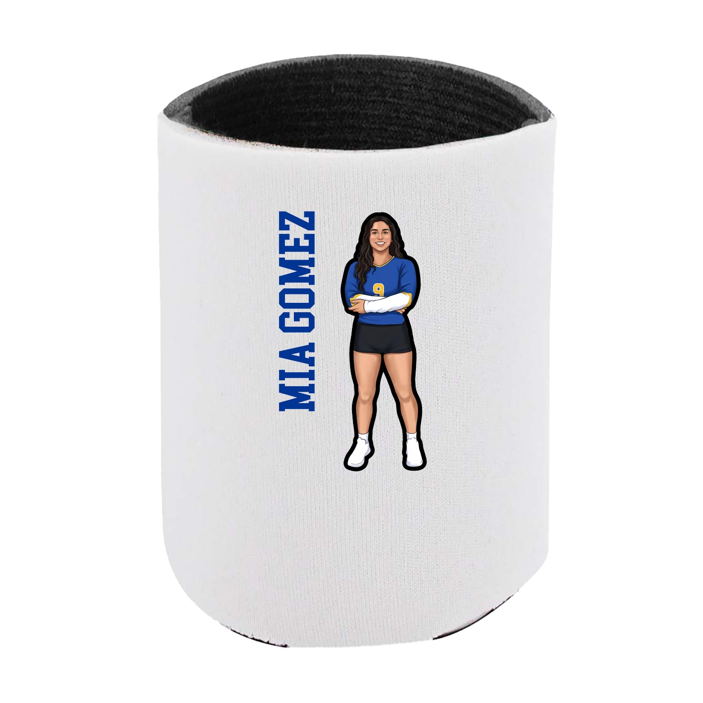 Can Holder — Name Vertical in White