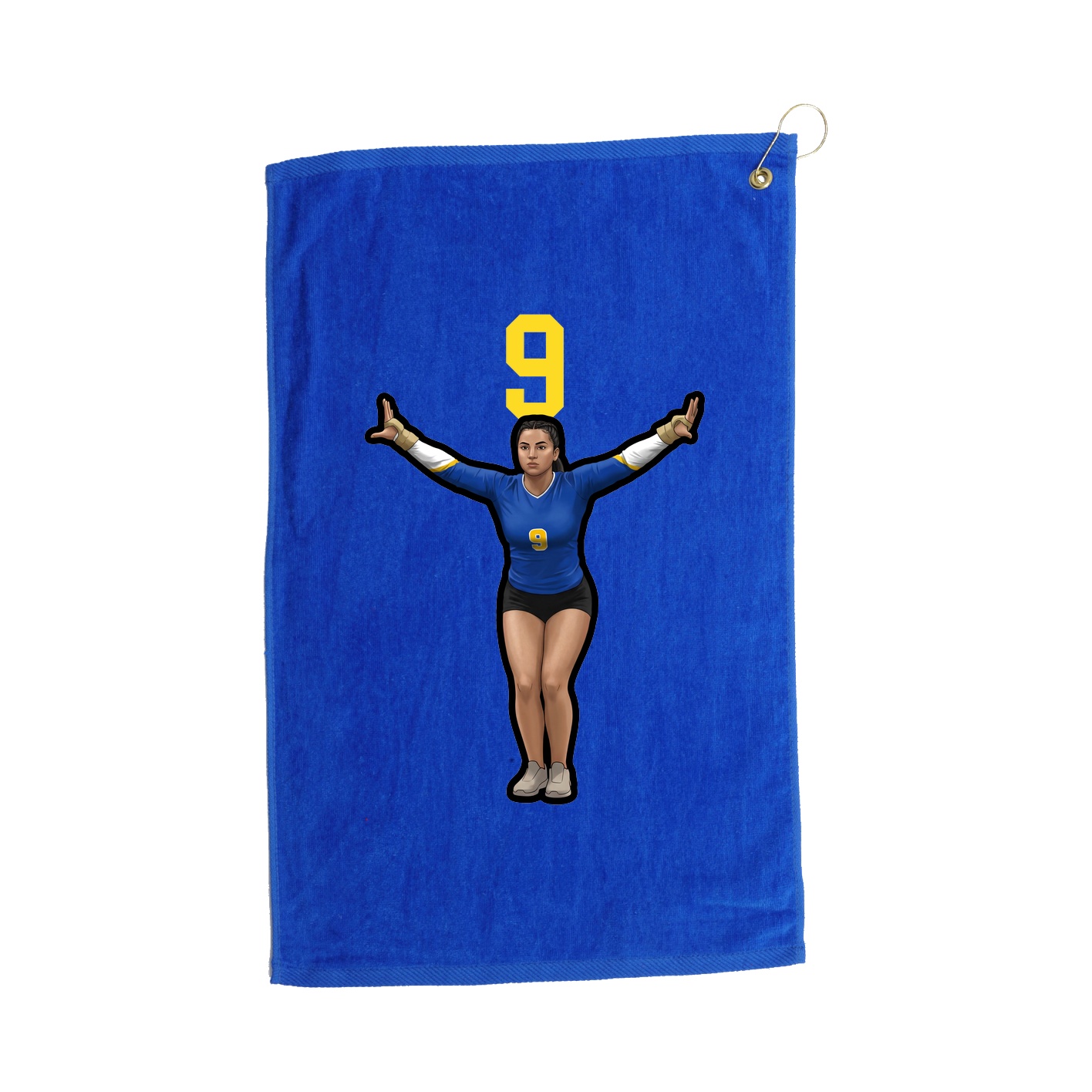 Golf Towel — Number Top in Royal