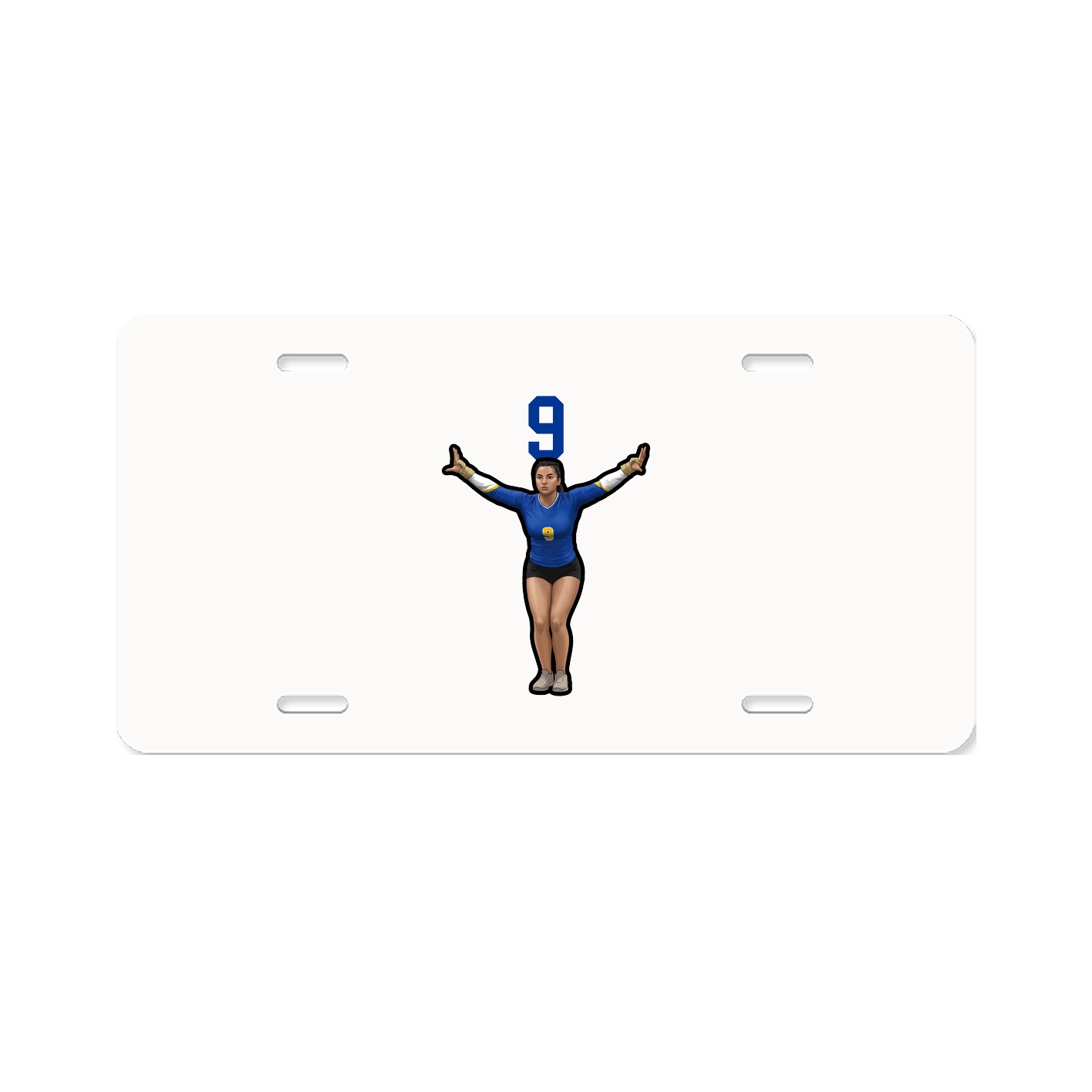 License Plate — Number Top in Classic