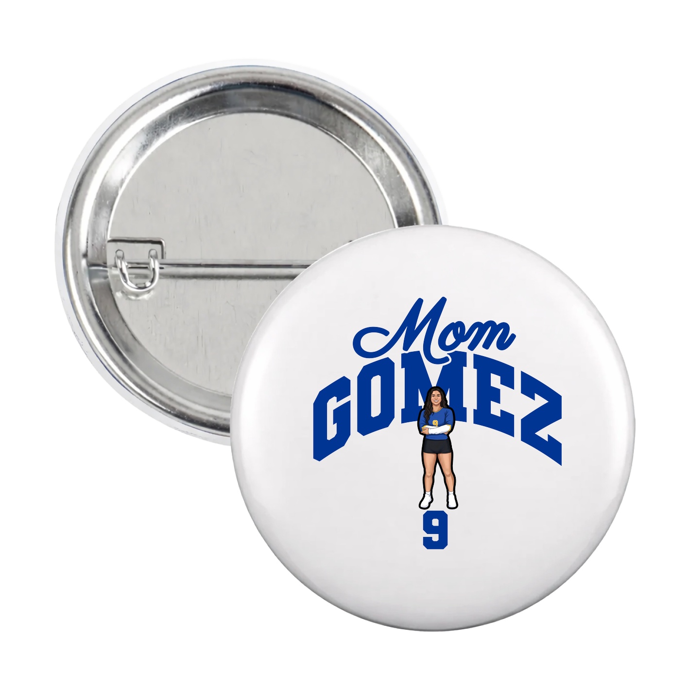 Game Day Button — Mothers Day Arch in White