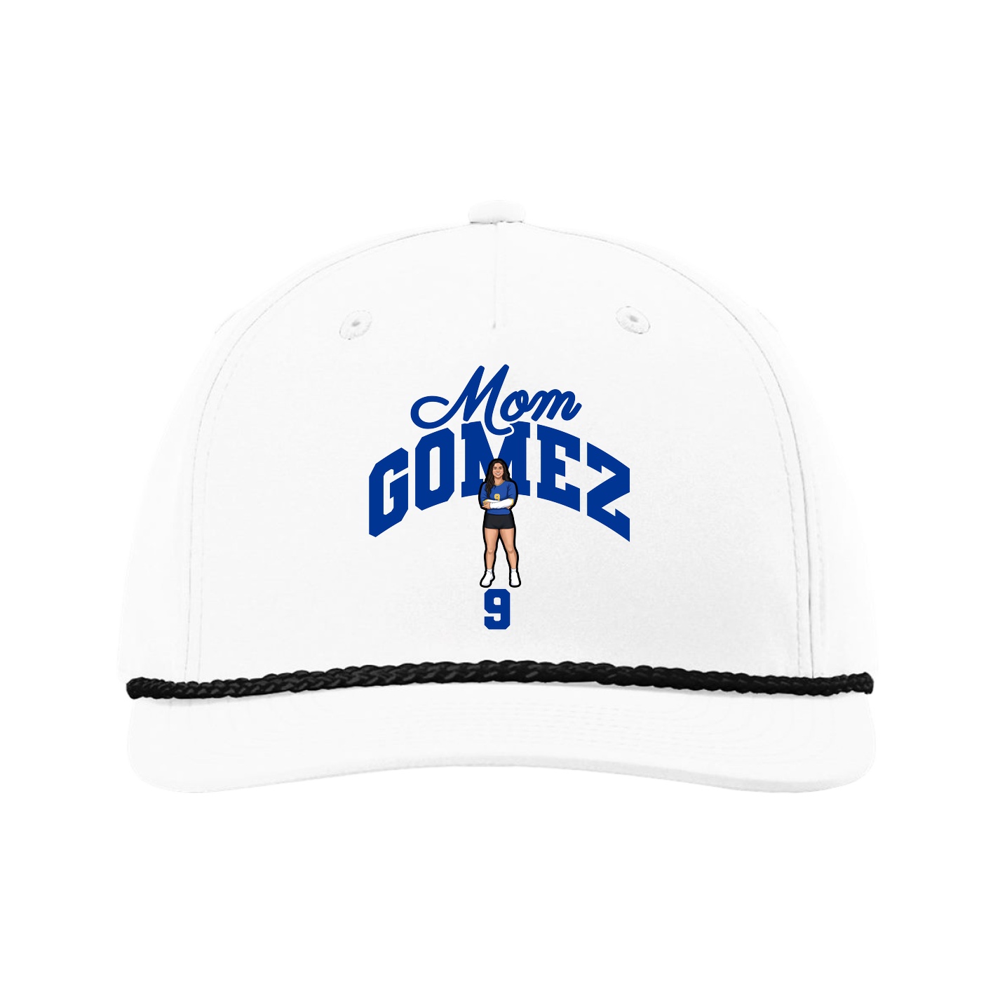 Five-Panel Classic Rope Cap — Mothers Day Arch in White